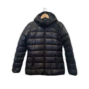 Adidas Women’s Puffer Hooded Jacket Black Medium Warm Quilted Winter